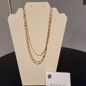 Studio 1886 3 Piece Elegant Gold Necklace